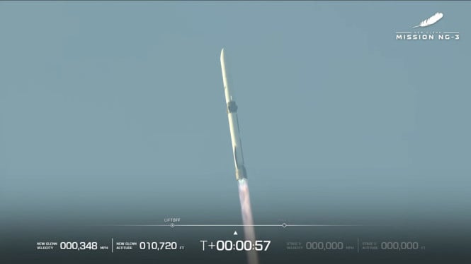 Blue Origin Sukses Reuni Roket New Glenn, Saingi SpaceX!