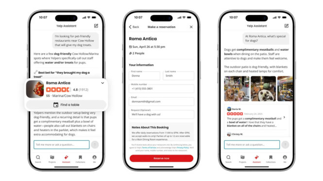 Yelp AI Assistant Kini Bisa Reservasi Meja dan Pesan Makan