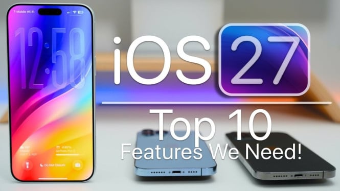 Ilustrasi konsep fitur ios 27 terbaru pada perangkat iPhone dengan antarmuka yang lebih bersih., Peningkatan Stabilitas dan Performa pada Fitur iOS 27 Terbaru, Kustomisasi Antarmuka yang Lebih Fleksibel dan Personal, Fitur Produktivitas dan Manajemen Daya yang Lebih Cerdas, Mode Kamera Profesional dan Kontrol Audio Mendalam