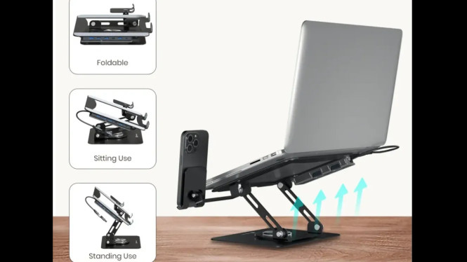 Portronics K9 Pro Max: Laptop Stand + USB Hub 6-in-1, Harga Cuma Rp300 Ribuan!, Desain Ergonomis: Tinggi &amp; Sudut Layar Bisa Diatur, Rotasi 360 Derajat, USB Hub 6-in-1 Terintegrasi: Satu Kabel, Semua Perangkat Terhubung, Dudukan Ponsel &amp; Sistem Pendinginan Pasif, Portabel dan Ringkas: Bisa Dilipat, Masuk Tas dengan Mudah, Harga dan Ketersediaan, Ekosistem Portronics: K9 Pro Max dalam Strategi Produk 2025, Mengapa K9 Pro Max Layak Dipertimbangkan?, Kesimpulan: Solusi All-in-One untuk Meja Kerja Masa Kini