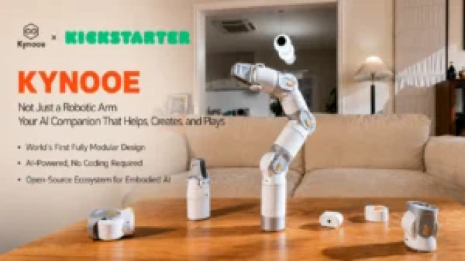 Kynooe Rilis Lengan Robot AI Modular Canggih di Kickstarter