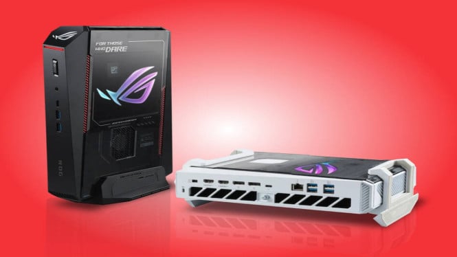 Bawa Kekuatan RTX 5080 Mini PC Asus ROG NUC 16 Dibanderol Mulai Rp60 Jutaan, Mesin Kecil dengan Performa Kelas Berat, Bagian ventilasi udara pada sisi samping Asus ROG NUC 16 (Photo: Asus), Visual Memukau dengan Kartu Grafis Nvidia Terbaru, Desain Modern dan Ketersediaan Harga Global