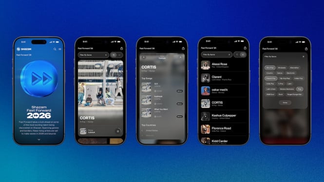 Daftar Shazam Bocorkan 60+ Artis Terobosan 2026