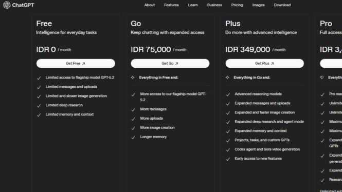 ChatGPT Go Resmi Global! Harga Mulai Rp75 Ribu, Fitur 10x Lebih Banyak, Apa Itu ChatGPT Go? Versi Murah dengan Performa Premium, Perbandingan Harga: Dari AS hingga Indonesia, Fitur Unggulan ChatGPT Go: 10x Lebih Banyak dari Versi Gratis, Cara Berlangganan ChatGPT Go: Mudah &amp; Cepat, Mengapa Indonesia Jadi Negara Peluncuran Awal?, Posisi ChatGPT Go dalam Strategi Global OpenAI, Apakah ChatGPT Go Layak untuk Anda?, Kesimpulan: AI Premium Kini Benar-Benar Terjangkau