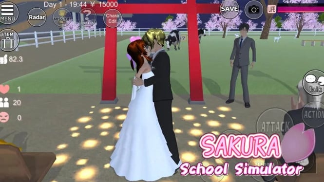 Menikah di Sakura School Simulator