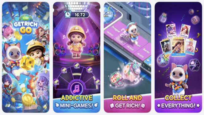 Line GetRich Go Rilis Global: Board Game Strategi Dadu Berhadiah iPhone
