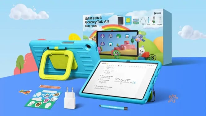 Samsung Galaxy Tab A11 Kids Pack Resmi Hadir, Lengkap untuk Belajar &amp; Main!, Isi Paket Lengkap: Lebih dari Sekadar Tablet, Spesifikasi Andal: Helio G99 untuk Belajar &amp; Hiburan Ringan, Fitur Unggulan: AI Solve Math, Bantu Anak Pahami Matematika, Keamanan Fisik &amp; Digital: IP52 dan Parental Control, Parental Control yang Mudah Dipakai, Kompatibilitas &amp; Dukungan Jangka Panjang, Harga dan Ketersediaan, Kesimpulan: Investasi Cerdas untuk Dunia Digital Anak
