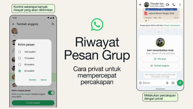 Anggota Baru Tak Lagi Bingung-WhatsApp Kini Izinkan Akses Chat Lama Grup, Apa Itu Fitur Riwayat Pesan Grup WhatsApp?, Empat Opsi Rentang Riwayat: Dari 25 hingga 100 Pesan Terakhir, Desain Visual dan Notifikasi yang Transparan, Privasi Tetap Terjaga: Enkripsi End-to-End Tetap Berlaku, Mengapa Fitur Ini Sangat Dinantikan?, Ketersediaan dan Kompatibilitas, Implikasi Sosial: Lebih Efisien, Tapi Perlu Bijak, Kesimpulan: Langkah Cerdas Menuju Komunikasi Grup yang Lebih Inklusif