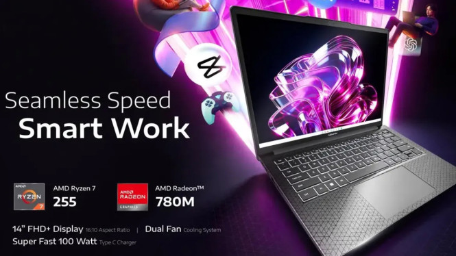 Advan Workplus AI Hadir dengan Ryzen 7 255, Harga Rp8,9 Juta!, 1. Performa Inti: AMD Ryzen 7 255, Prosesor Gaming untuk Produktivitas AI, 2. Layar 14 Inci FHD+ dengan Rasio 16:10Lebih Lega untuk Kerja &amp; Belajar, 3. Dual Cooling Fan: Jarang Ada di Kelas Harganya!, 4. Fitur Modern: Wi-Fi 6, Backlight Keyboard, dan Charger 100W, 5. Harga &amp; Ketersediaan: Rp8,9 Juta, Eksklusif Online