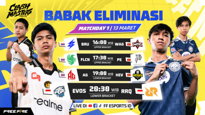 Derby Indonesia: EVOS vs RRQ di Lower Bracket FFCM SEA 2026