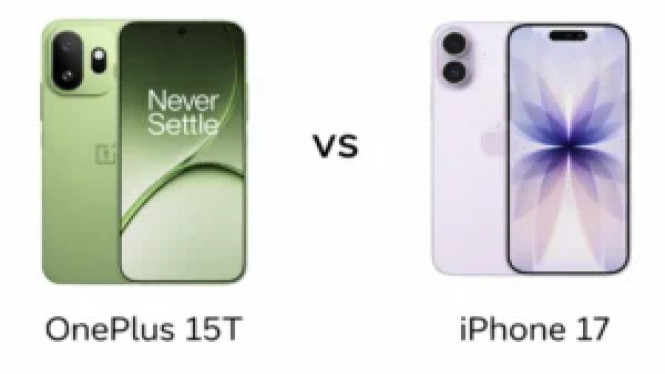 OnePlus 15T vs iPhone 17: Adu Baterai Raksasa vs Chip A19