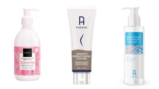 Ilustrasi Produk Bodycare, 1. Pherini Whitening Alchemist Body Lotion , 2. Pherini Armpit Brightening Cream, 3. SOMETHINC Skin Goals Brightening, 4. Pherini Brightening Body Wash Cleanser, 5.Pherini Actual Eau de Parfum , 6. Scarlett Whitening Body Lotion Romansa