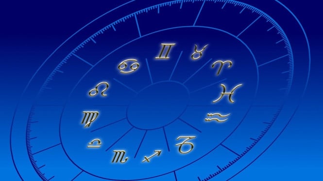 Ilustrasi zodiak, 1. Capricorn, 2. Virgo, 3. Taurus, 4. Scorpio, 5. Aquarius