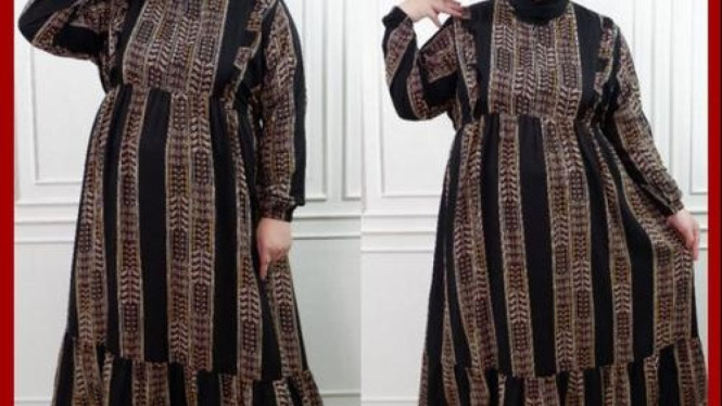 Ilustrasi layering pakaian untuk hijab