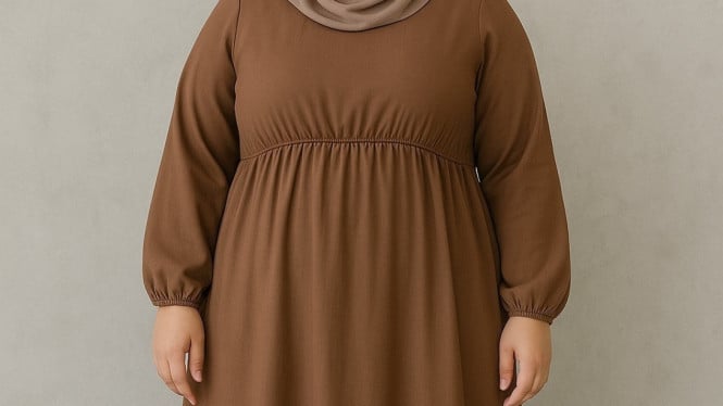 Ilustrasi gamis untuk perut buncit, Trik Styling dengan Ikat Pinggang Tinggi, Manfaat Detail Vertikal: Ruffle, Kancing, dan Lipit, Potongan Depan Terbuka: Solusi Modern nan Ringan, Tips Memilih Bahan dan Warna, Rekomendasi Model Gamis Berpinggang Tinggi