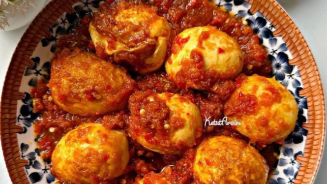 Ilustrasi telur balado