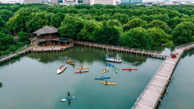 TWA Angke, Hutan Mangrove, Taman Wisata Alam Angke Kapuk, Kepulauan Seribu: Pulau Bidadari, Setu Babakan, Taman Suropati, Pulau Pari
