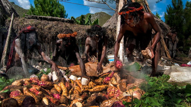 Tradisi Bakar Batu Papua, Asal-Usul dan Makna Tradisi Bakar Batu, Proses Memasak yang Unik dan Alami, Bahan-Bahan Khas dan Keunikan Rasa, Nilai Budaya dan Gotong Royong, Daya Tarik Kuliner bagi Wisatawan