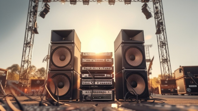 Ilustrasi sound system, Kebisingan Impulsif (Impulse Noise), Tingkat Kebisingan yang Berbahaya dan Aman, Tanda-Tanda Suara Terlalu Keras, Bagaimana Suara Keras Merusak Pendengaran?, Dampak Kebisingan pada Kesehatan