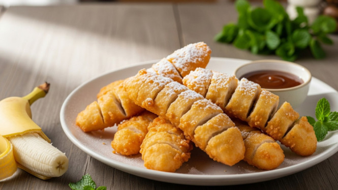 Ilustrasi pisang goreng, Bahan-Bahan yang Diperlukan, Langkah-Langkah Pembuatan Pisang Goreng Kriuk, Tips untuk Pisang Goreng Kriuk Sempurna, Penyajian dan Inspirasi
