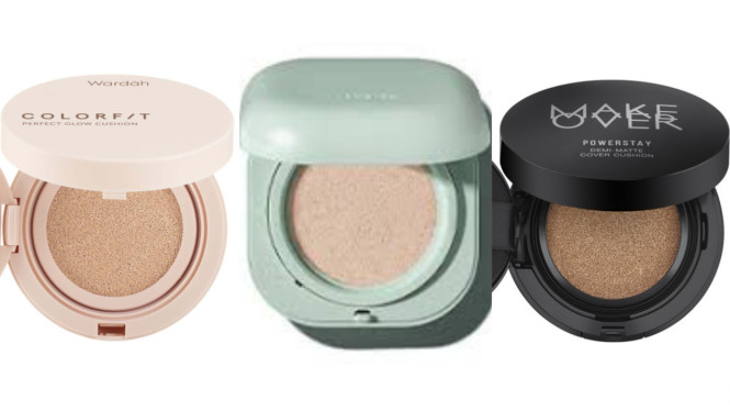 Cushion, 1. SKINTIFIC Perfect Stay Velvet Matte Cushion, 2. MAKE OVER Hydrastay Lite Glow Cushion, 3. ESQA Flawless Cushion Serum SPF 50+ PA+++, 4. Laneige NEO Cushion Glow, 5. PIXY Make It Glow Dewy Cushion, 6. Wardah Colorfit Perfect Glow Cushion, 7. Luxcrime Perfecting Cover Cushion