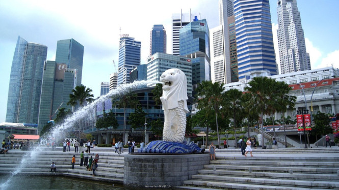 Merlion Park Singapura