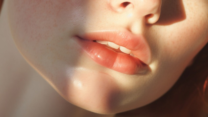 Ilustrasi glowy lips