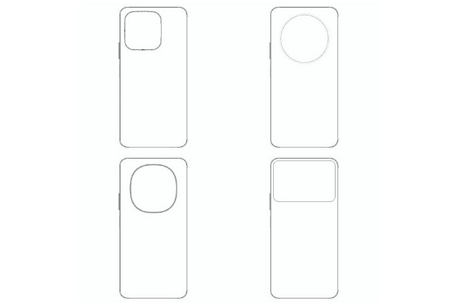 Sketsa desain empat HP flagship Android yang kemungkinan meluncur 2026
