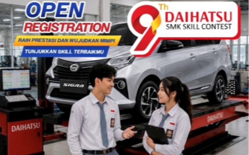 Siswa SMK Merapat! Daihatsu Nasional SMK Skill Contest ke-9 Resmi Dibuka