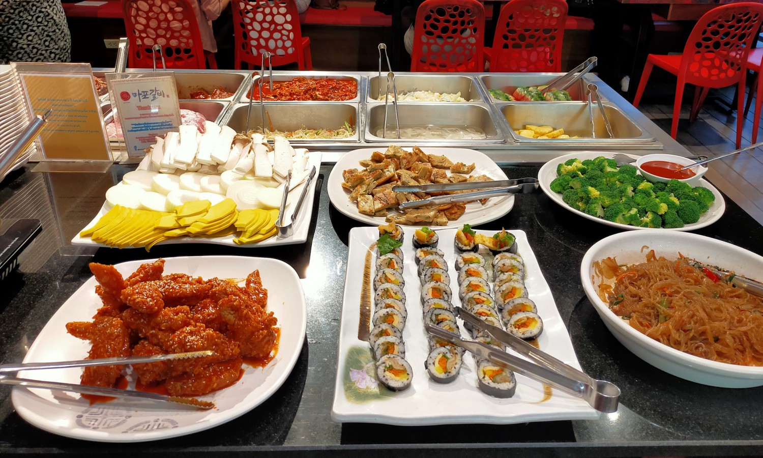 Gamsa_aree, Hana Korean BBQ, Yoon's Kitchen, Nene Korean BBQ Buffet, Kim's bbq, Saemaeul Thailand, Drum BBQ, Factory Buffet, GoGi SeKi, Seoul BBQ, Nammaejipthailand, The Tongkeungui, Seoul Garden, Kwang Han Roo, Jeju BBQ 제주 บุฟเฟ่ต์ปิ้งย่างเกาหลี, Palsaik Thailand, Kokinaemsae