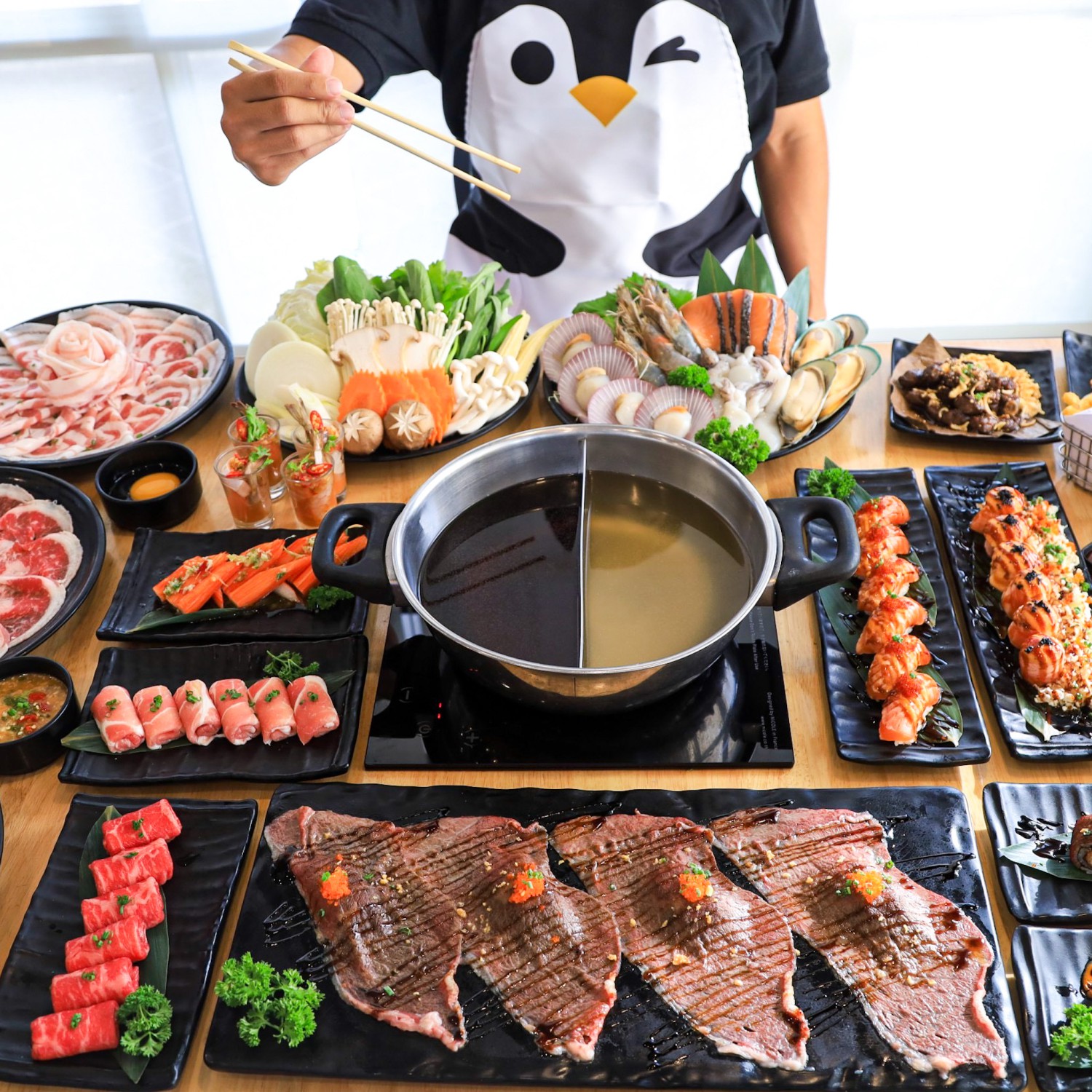 Shabu Square, Shabu-Suki, Penguin Eat Shabu, Neo Suki, Shabu Chain, RUN SHABU RUN, Yuzu Suki ゆずすき mega bangna