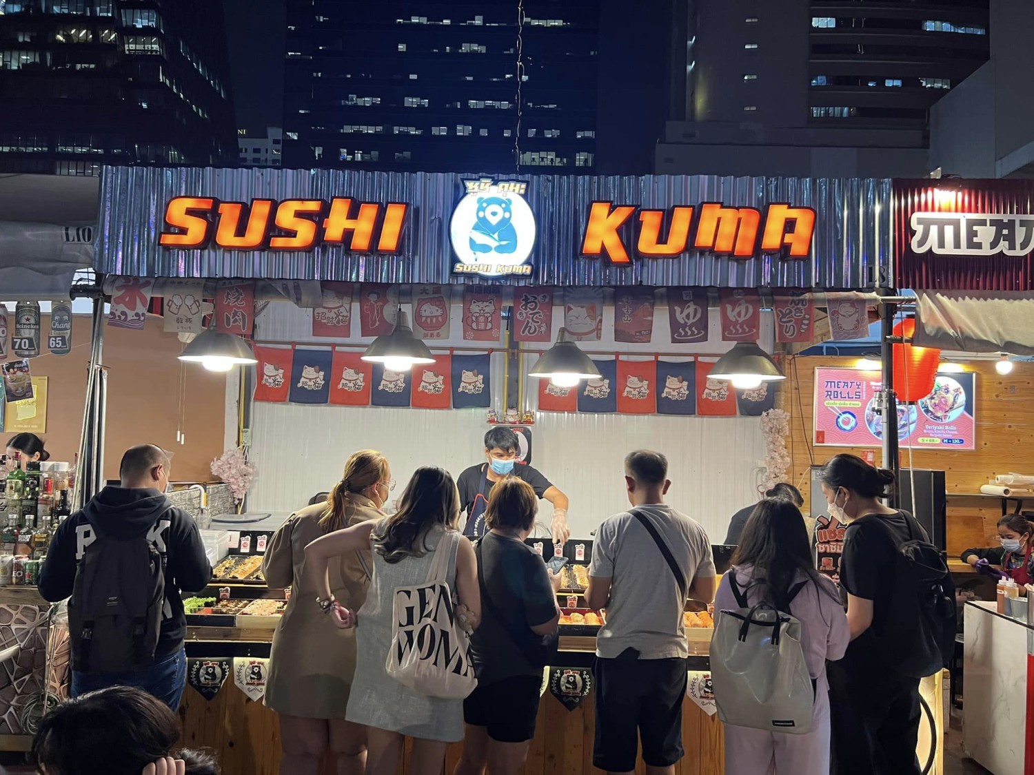 Salmon Cat, Yume plus sushi, ซูชิคุมะ ShuShi Kuma, จ่ามอส แซลม่อน ซีฟู๊ด, กินดิบ