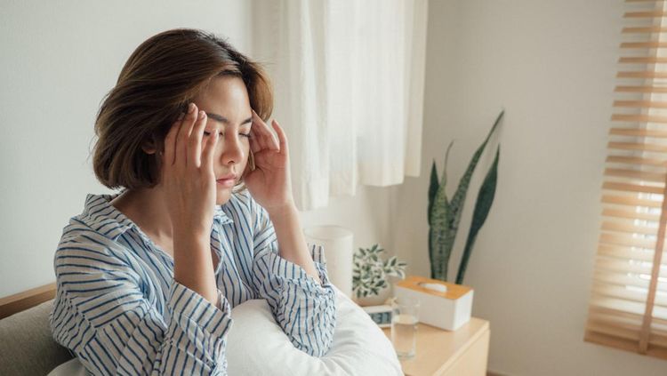 Ilustrasi sakit kepala atau pusing saat bangun tidur