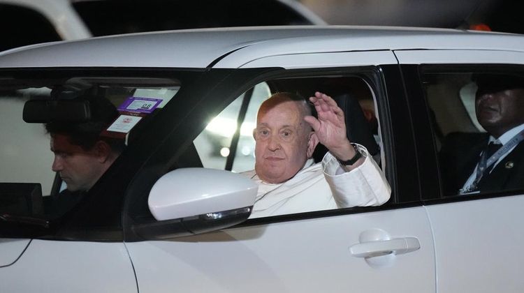 Pope Francis leaves the tarmac in a waiting car at Jackson's International Airport in Port Moresby&comma; Papua New Guinea&comma; Friday&comma; Sept&period; 6&comma; 2024&period; &lpar;AP Photo&sol;Mark Baker&rpar;