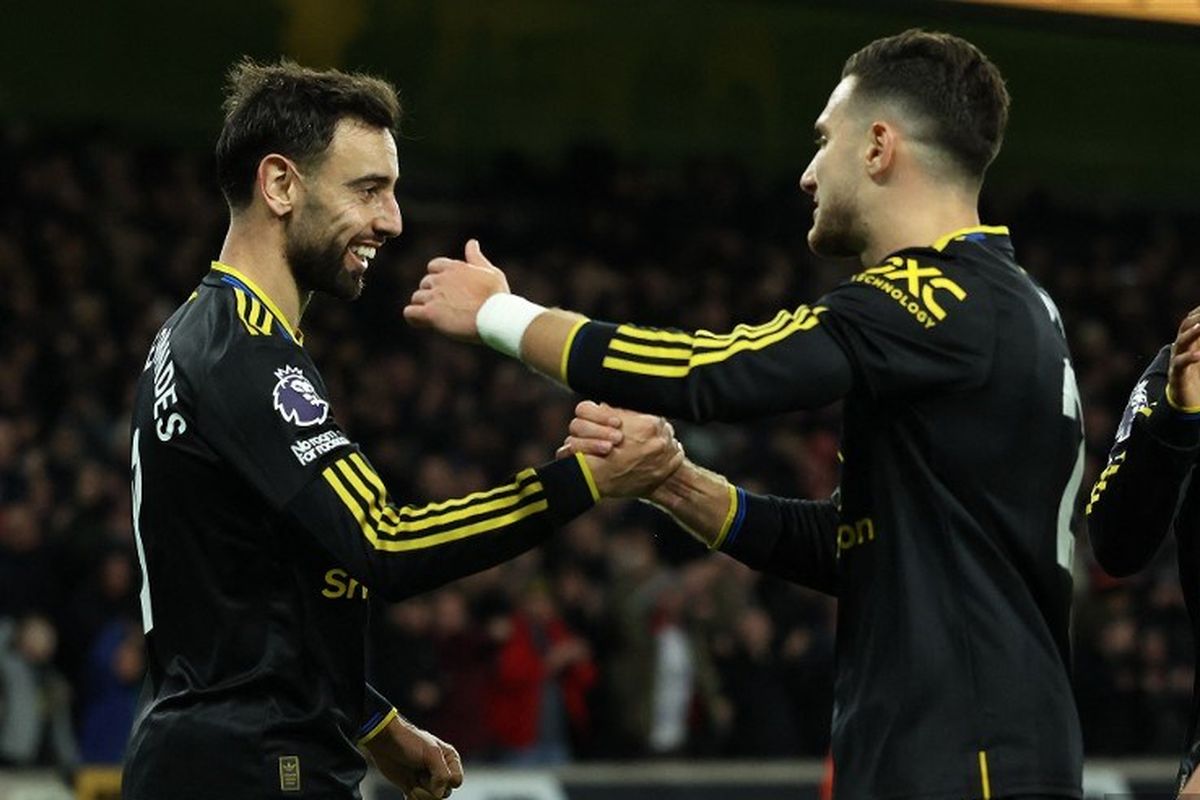 Liga Inggris, Wolves, Man United, Wolverhampton Wanderers, Bruno Fernandes, Manchester United, Premier League, Hasil Liga Inggris, hasil wolves vs man united, Hasil Wolves Vs Man United 1-4: Bruno Fernandes Gemilang, MU Menang