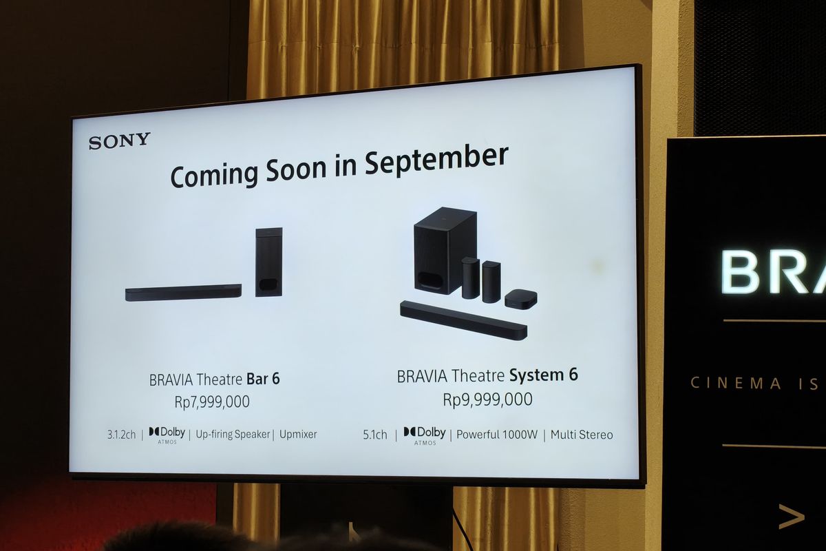 sony, speaker, Bravia Theater Bar 6, Bravia Theater System 6, Speaker Sony Bravia Theatre Bar 6 dan Bravia Theatre System 6 Siap Masuk Indonesia
