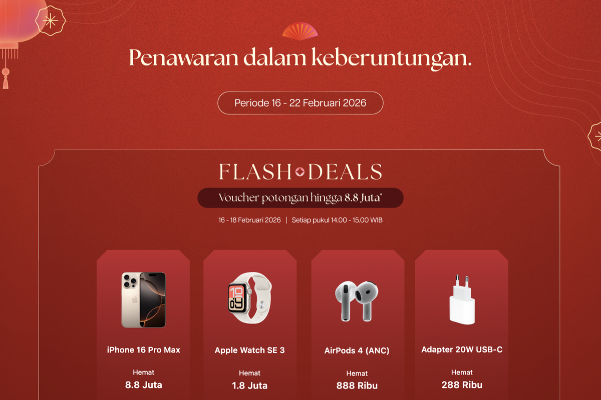 harga iPhone, harga iPhone terbaru, Harga iPhone Hari Ini 18 Februari 2026, iPhone 16 Diskon Rp 8,8 Juta