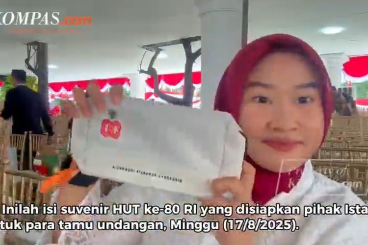 perayaan HUT RI, 17 Agustus 2025, hut ke 80 ri, perayaan HUT ke-80 RI, suvenir hut ke-80 ri, 11 Suvenir Eksklusif dari Istana Merdeka Saat HUT ke-80 RI, Ada Buku Prabowo, 1. Topi “RI-80”, 2. Kaos hitam putih, 3. Tumbler, 4. Pouch kanvas, 5. Kipas batik, 6. Majalah "Peristiwa Sekitar Proklamasi", 7. Handuk kecil, 9. Majalah Kerja Presiden Prabowo, 10. Buku foto “Rekam Jejak Sang Patriot”, 11. Payung