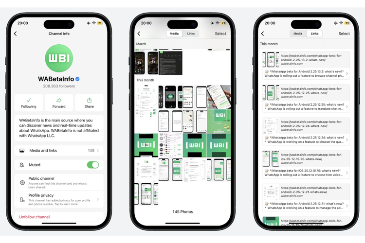 WhatsApp, fitur baru WhatsApp, fitur baru whatsapp, fitur media saluran dan tautan, Cari Foto dan Link di Saluran WhatsApp Bakal Makin Mudah