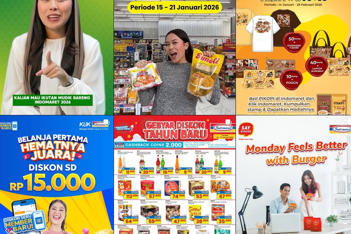Indomaret, promo Indomaret, promo Indomaret hari ini, Promo Indomaret Hari Ini 20 Januari 2026, Minyak Goreng Turun Harga di Hemat Minggu Ini, 1. Gebyar Diskon Tahun Baru (hingga 21 Januari), 2. Promo PWP (hingga 21 Januari), 3. Hemat Minggu Ini (hingga 21 Januari), 4. Harga Spesial (hingga 26 Januari), 5. Super Hemat Kebutuhan Pribadi &amp; Rumah (hingga 21 Januari), 6. Promo Susu &amp; Perlengkapan Balita (hingga 21 Januari)