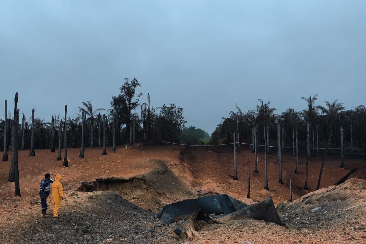 Inhil, pipa gas, Riau, Update Kasus Pipa Gas Meledak di Inhil, Ada 10 Orang Luka, Kendaraan dan Bangunan Hangus