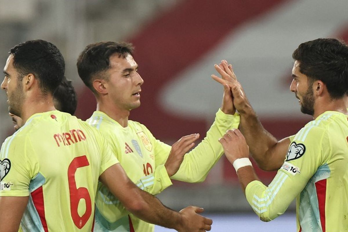 Piala Dunia 2026, Georgia, Spanyol, Mikel Oyarzabal, Ferran Torres, Kualifikasi Piala Dunia 2026, georgia vs spanyol, Martin Zubimendi, Kualifikasi Piala Dunia 2026 Zona Eropa, Hasil Georgia Vs Spanyol 0-4, La Roja Selangkah Lagi Lolos Piala Dunia 2026