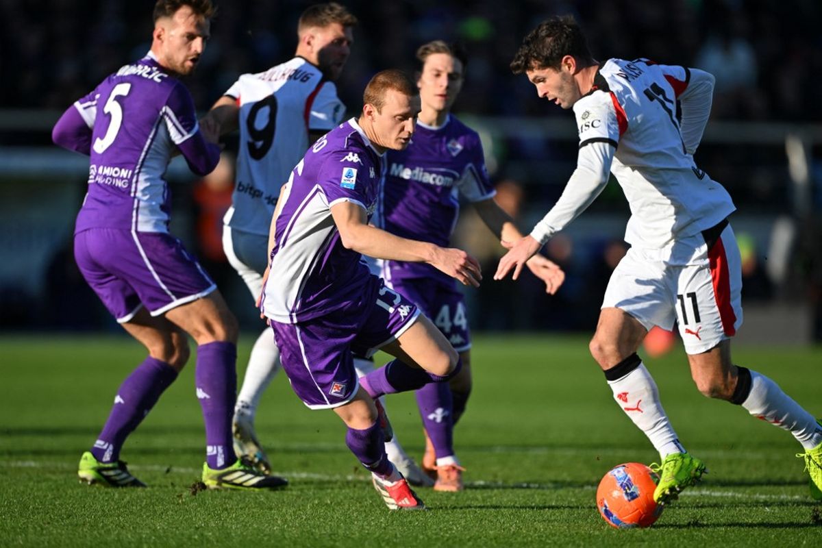 Fiorentina, AC Milan, Serie A, Hasil Fiorentina Vs AC Milan 1-1, Rossoneri Ditahan di Artemio Franchi