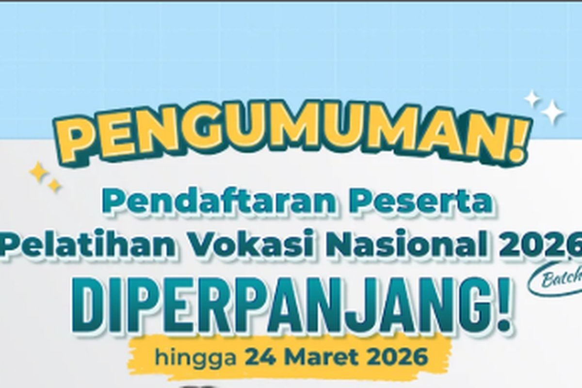 Kemnaker, lulusan SMA, Pelatihan Vokasi Nasional, BPVP, Pelatihan Vokasi Nasional 2026, Kemnaker Hapus Batas Tahun Kelulusan: Cek Cara Daftar, Fasilitas dan Syarat Ikut Pelatihan Vokasi Nasional 2026, Mengapa batasan tahun kelulusan dihapus?, Siapa saja yang bisa mengikuti program ini?, Apa saja keunggulan pelatihan vokasi ini?, Di mana pelatihan dapat diikuti?