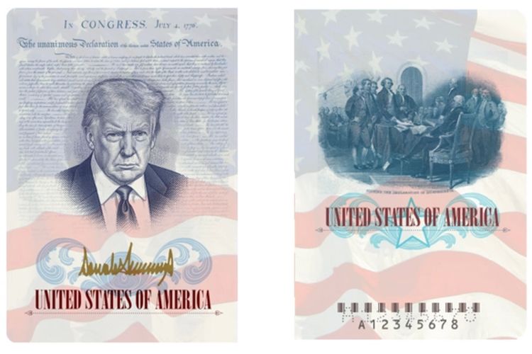 tanda tangan Trump, Partai Demokrat, Foto Donald Trump Akan Hiasi Paspor Amerika Serikat Terbaru
