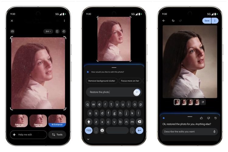 Google, fitur baru, gemini, Google Photos, AI gemini, nano banana, edit with ask photos, Gemini AI Hadir di Google Photos, Edit Foto Makin Mudah dan 
