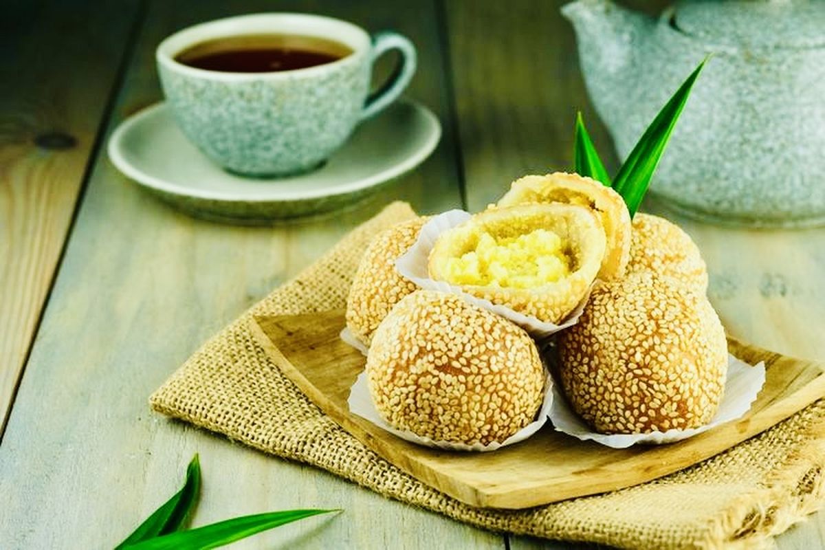 camilan, telur asin, gurih, creamy, onde-onde, Resep Onde-Onde Telur Asin, Camilan Gurih Creamy untuk Teman Ngeteh