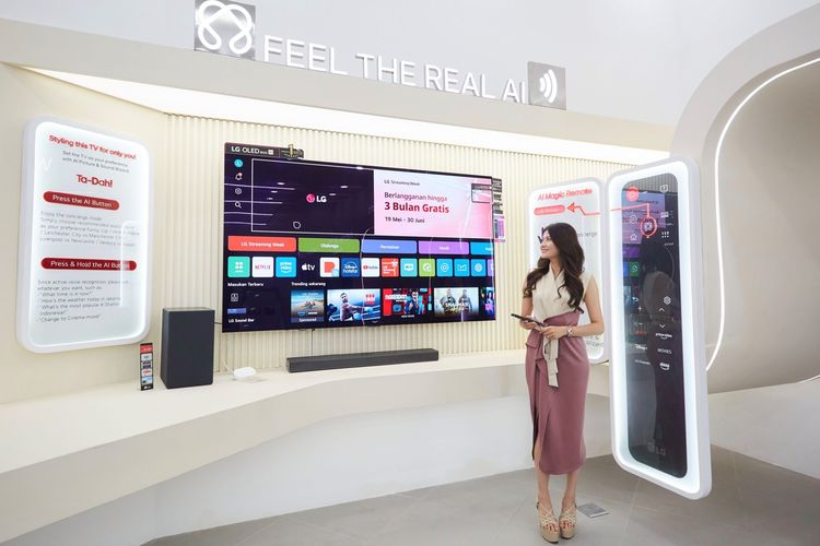 speaker, Dolby Vision, Dolby Atmos, Speaker, sinematik, LG Perkenalkan Koleksi TV Premium dan Speaker Terbaru 2025, Usung Prosesor AI dan Audio Imersif, OLED evo C5: Hiburan berkualitas dalam desain tipis, QNED evo: LED TV dengan warna lebih hidup dan smart features canggih, Personalisasi hiburan semakin pintar dengan AI Magic Remote, LG xboom: Speaker revolusioner serba bisa untuk pesta dan hiburan 