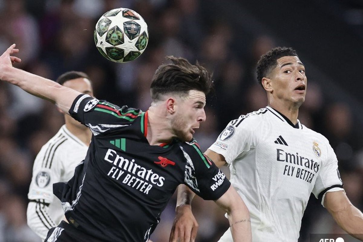 Arsenal, Declan Rice, Liga Champions, Hasil Liga Champions, Real Madrid vs Arsenal, hasil Liga Champions, Hasil Real Madrid Vs Arsenal 1-2, Declan Rice Tak Ragu Akan Menang