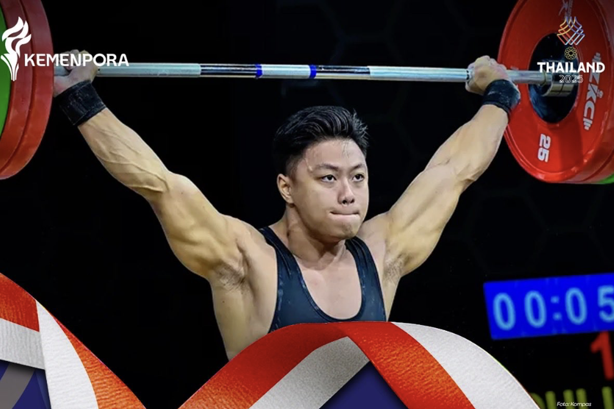 Rahmat Erwin Abdullah, SEA Games, angkat besi, SEA Games 2025, Rahmat Erwin Abdullah Raih Emas Angkat Besi 88 Kg, Kado Untuk Sang Anak
